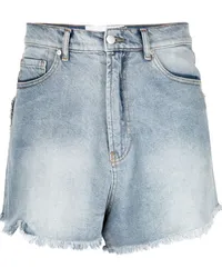 Natasha Zinko Jeans-Shorts mit Herzapplikation Blau