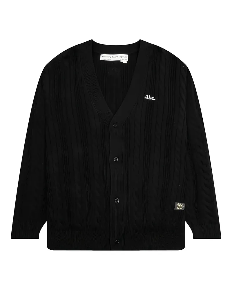 Abc. Cardigan mit Zopfmuster - Schwarz Schwarz