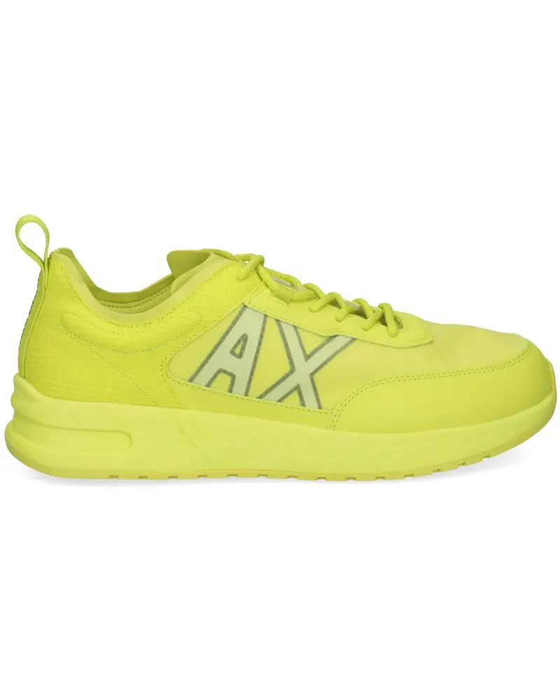 Armani Exchange Sneakers mit Logo-Print - Gelb Gelb