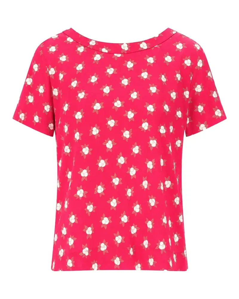 Laura Urbinati camellia-print short-sleeve T-shirt - Rot Rot