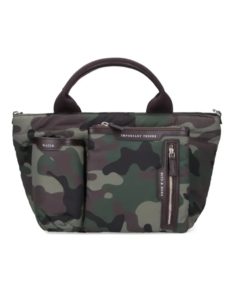 Anya Hindmarch multi pocket camouflage tote bag - Grün Grün