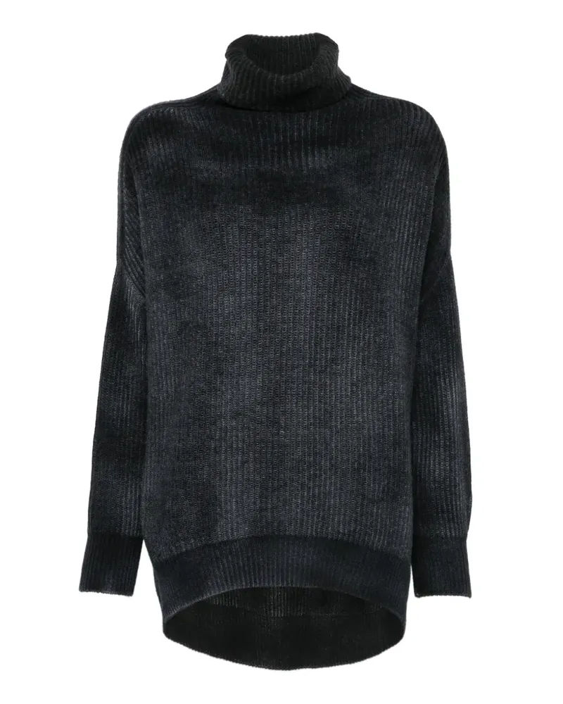Avant Toi Gerippter Rollkragenpullover - Blau Blau