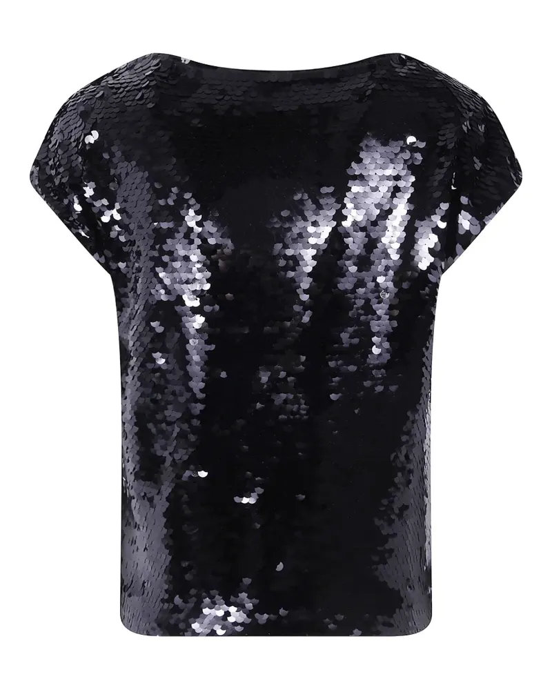 Alberta Ferretti Bluse mit Pailletten - Schwarz Schwarz
