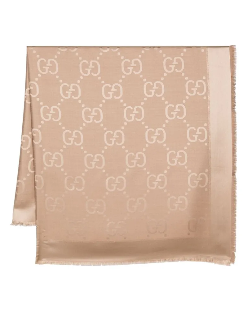 Gucci Schal mit GG-Jacquardmuster - Nude Nude