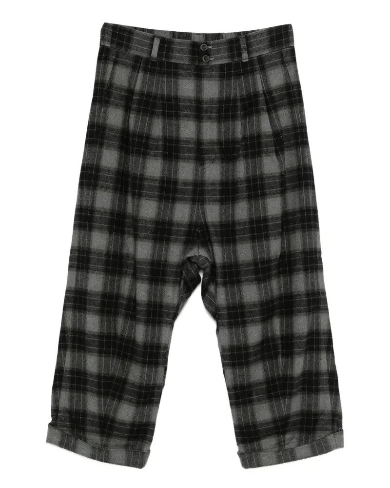 individual sentiments Karierte Hose - Schwarz Schwarz