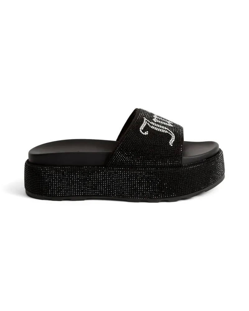 Juicy Couture Plateau-Mules mit Strass - Schwarz Schwarz