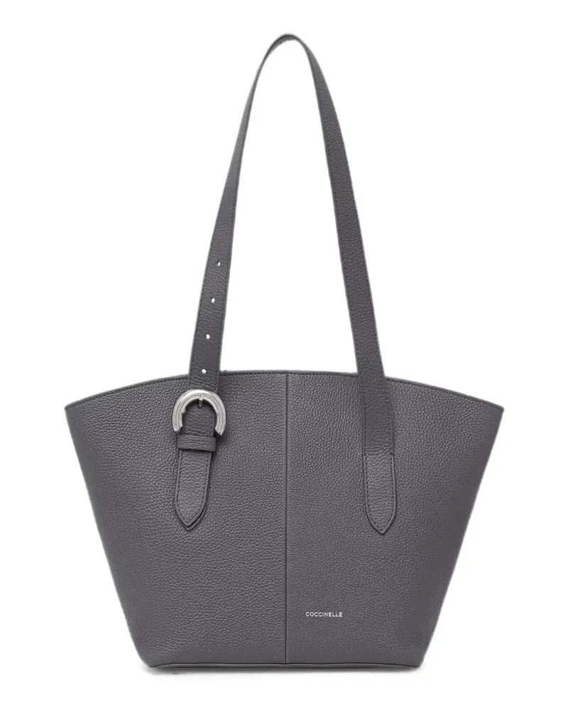 Coccinelle Strukturierter Tote Bag mit Schnallendetail - Grau Grau