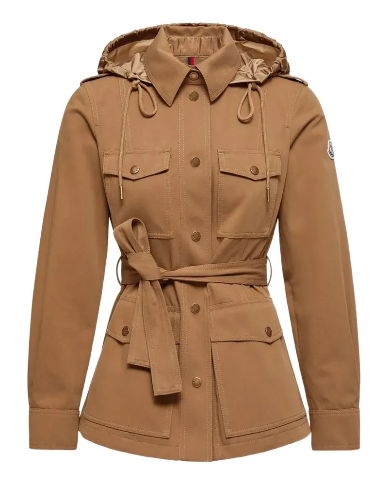 Moncler Kapuzenjacke mit Gürtel - Braun Braun
