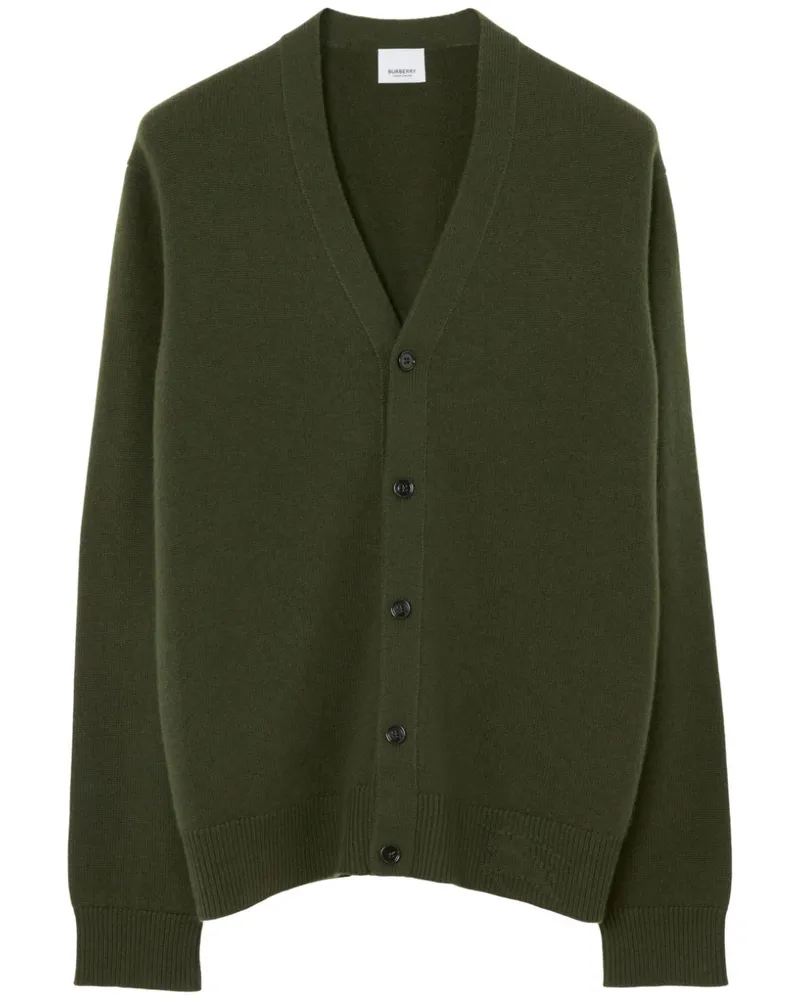 Burberry Kaschmircardigan mit Ritteremblem - Grün Grün