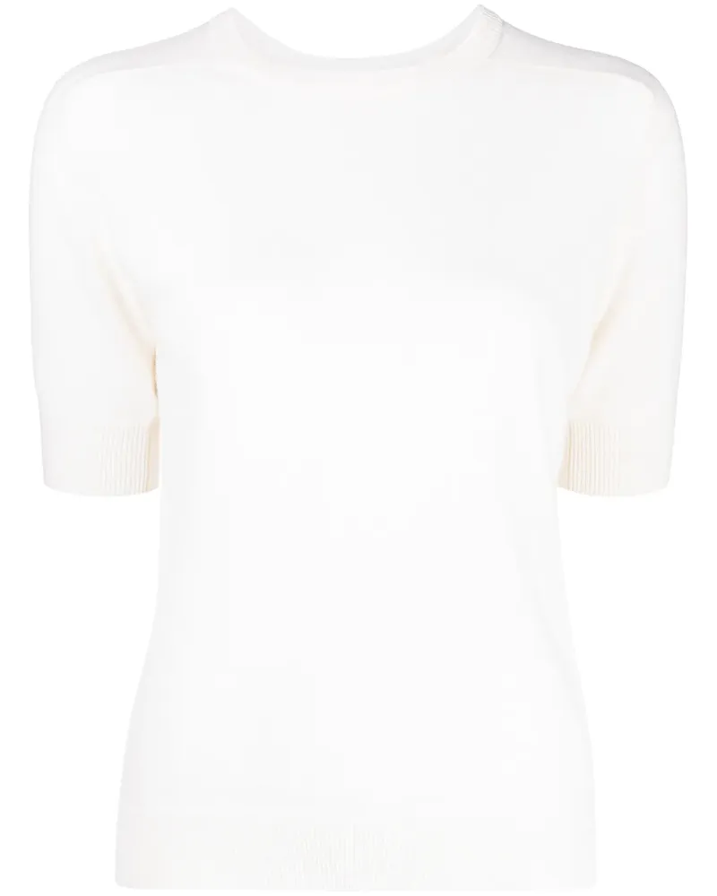 Lisa Yang Kaschmir-T-Shirt mit Rundhalsausschnitt - Weiß Weiß
