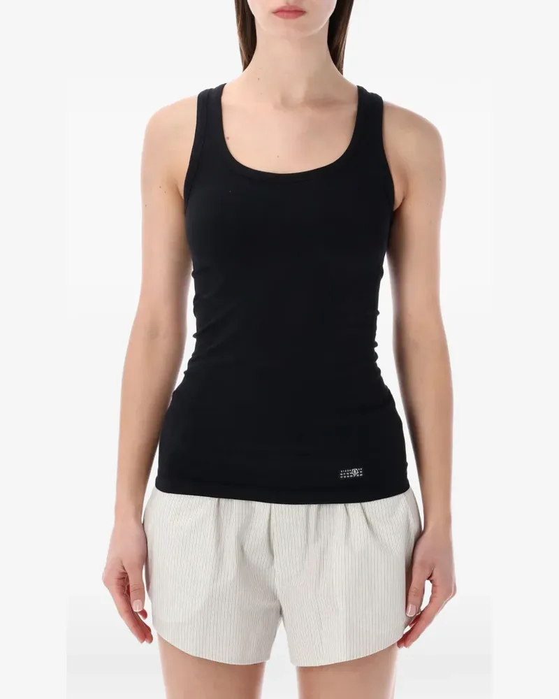 Maison Margiela Geripptes Trägershirt - Schwarz Schwarz