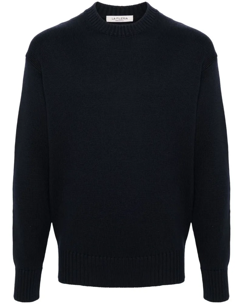 La Fileria Pullover aus Schurwolle - Blau Blau