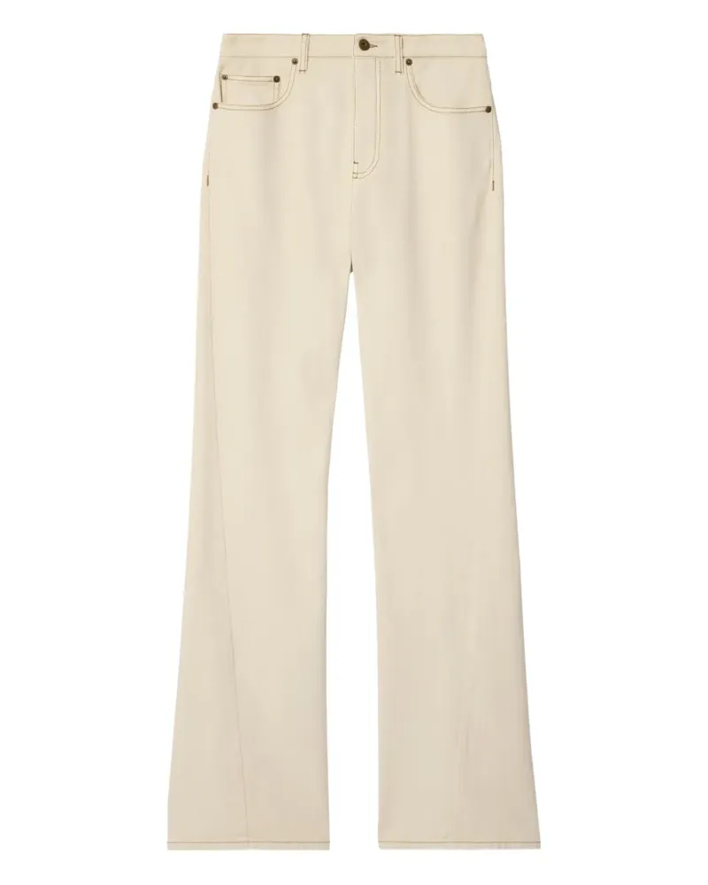 Burberry Straight-Leg-Jeans mit Ritteremblem - Nude Nude