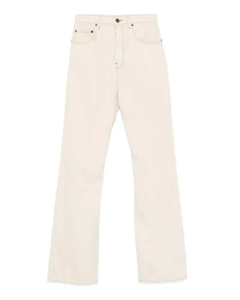 Burberry Straight-Leg-Jeans mit Ritteremblem - Nude Nude