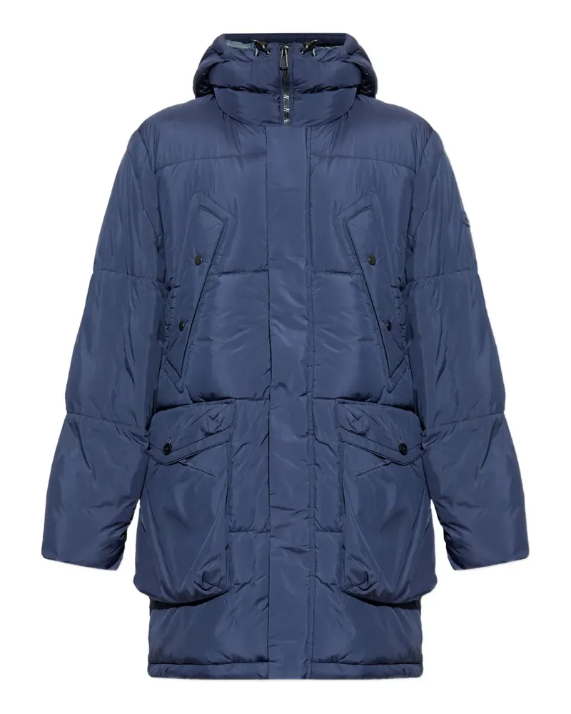 Paul Smith hooded padded parka coat - Blau Blau