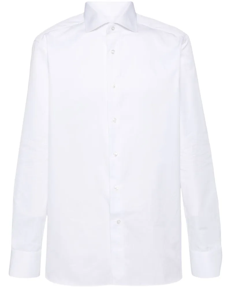 Ermenegildo Zegna Hemd mit Nadelstreifen - Weiß Weiß