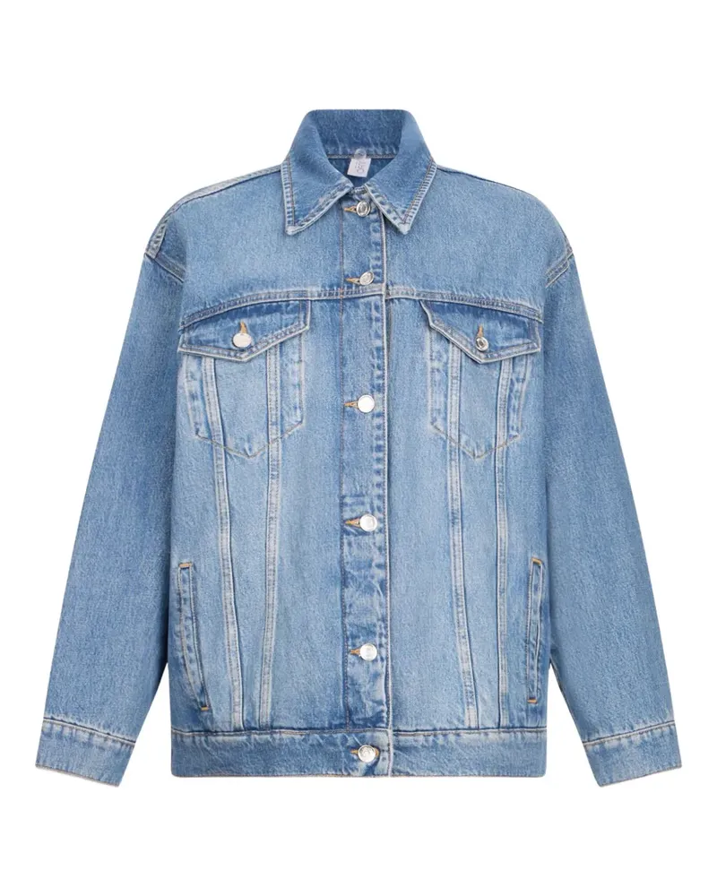 Liu Jo Jeansjacke mit abnehmbarem Pelzkragen - Blau Blau