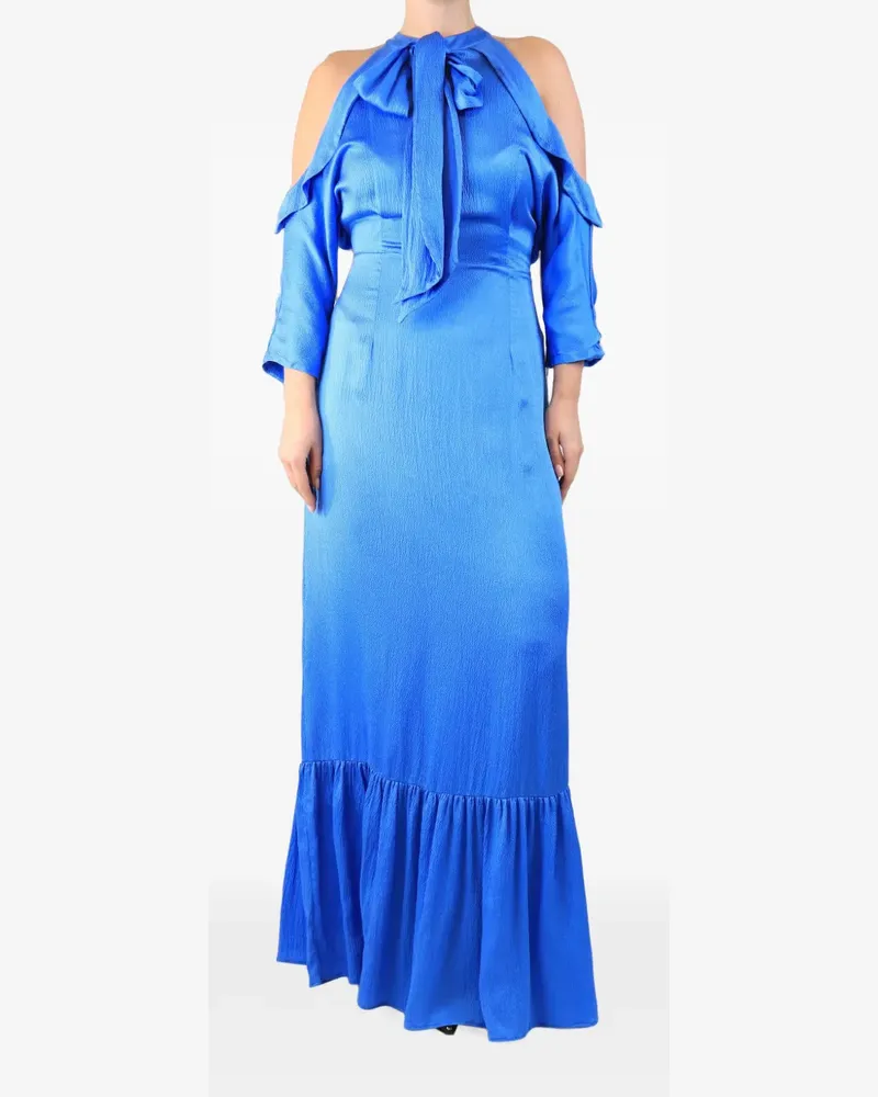 Safiyaa Kleid mit Rüschen - Blau Blau