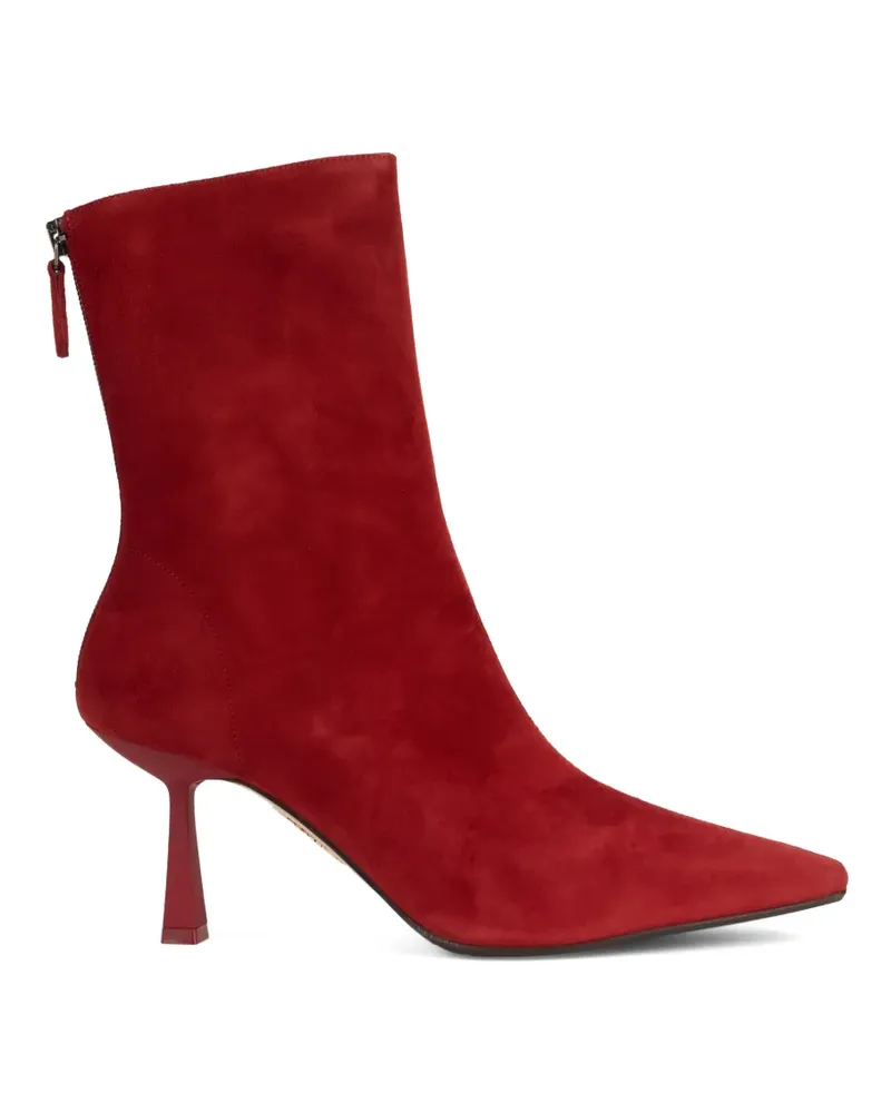Aquazzura Wildlederstiefel mit spitzer Kappe - Rot Rot