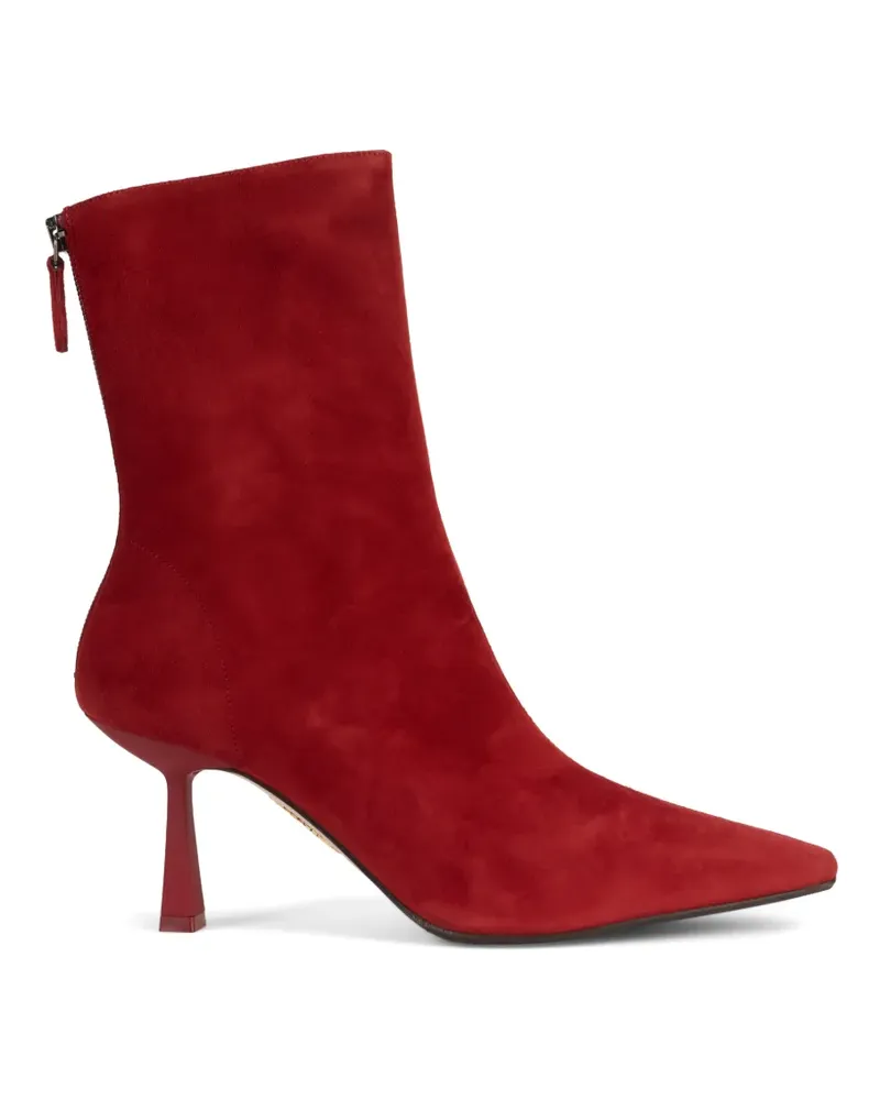 Aquazzura Wildlederstiefel mit spitzer Kappe - Rot Rot