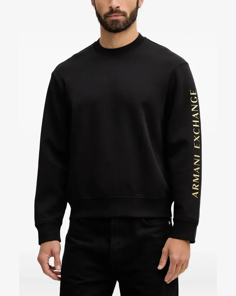 Armani Exchange Sweatshirt mit Pferde-Print - Schwarz Schwarz