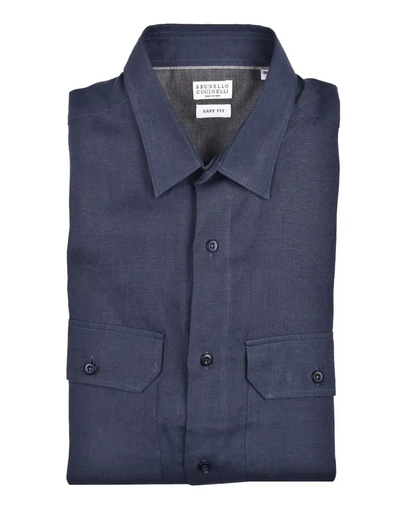 Brunello Cucinelli Klassisches Hemd - Blau Blau