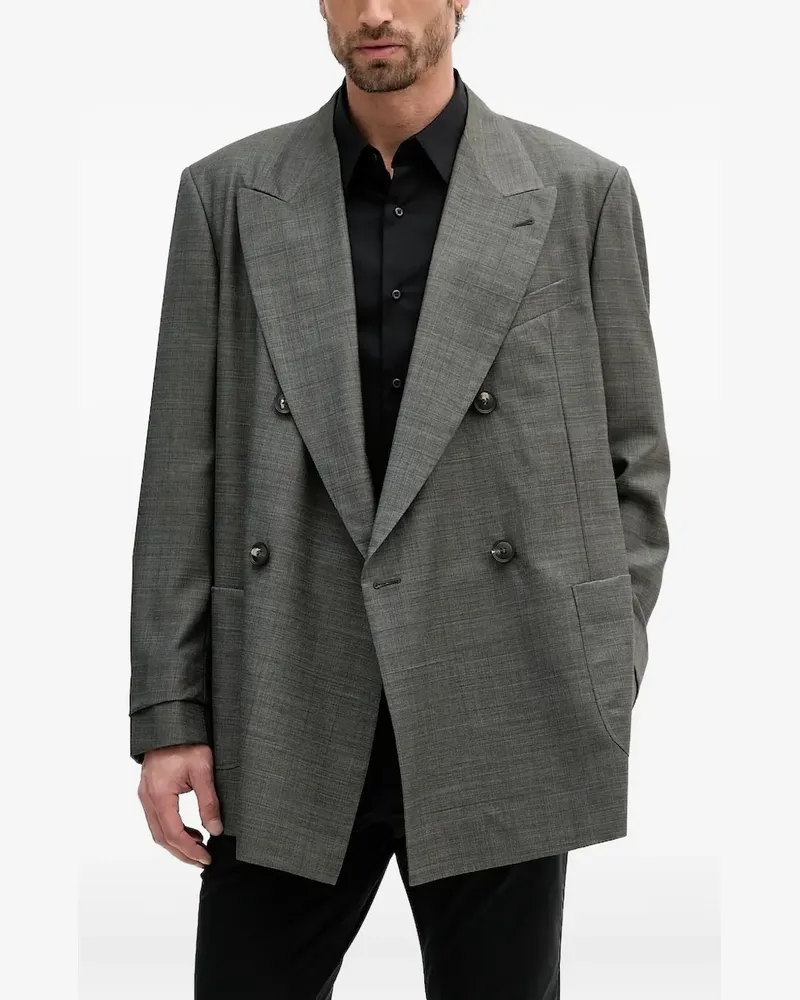 Emporio Armani Doppelreihiges Sakko - Grau Grau
