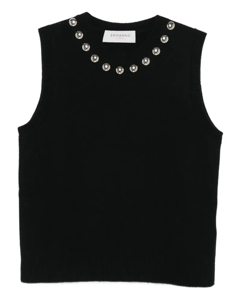 Ermanno Scervino Verziertes Top - Schwarz Schwarz