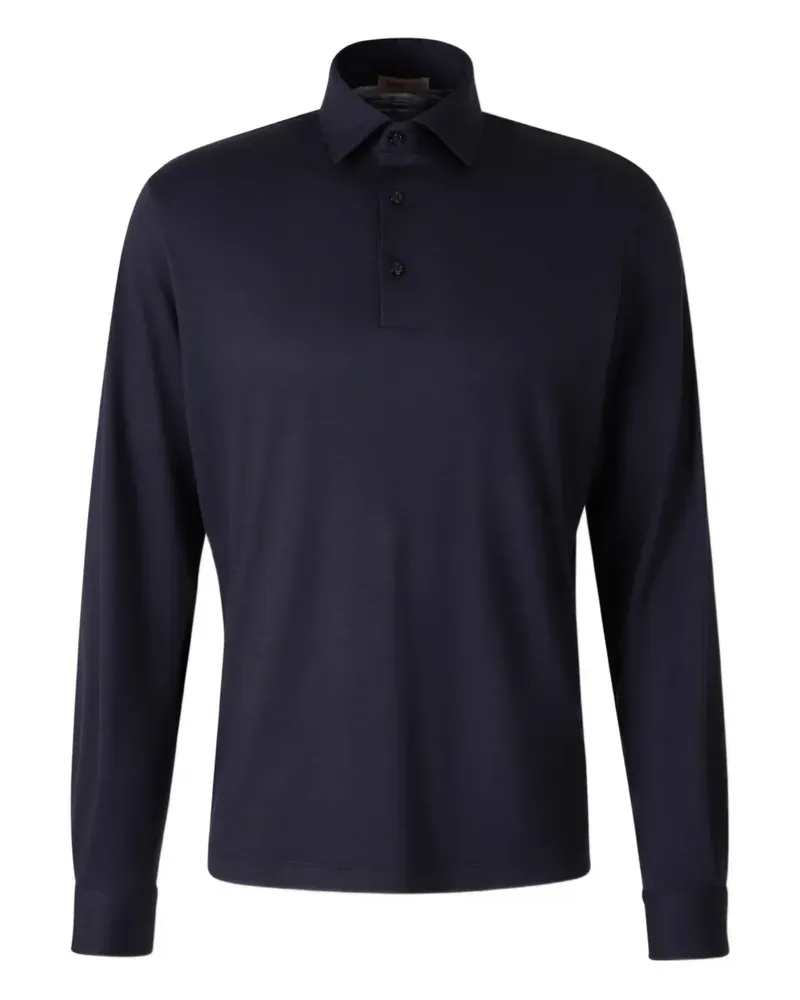 Herno Langärmeliges Poloshirt - Blau Blau