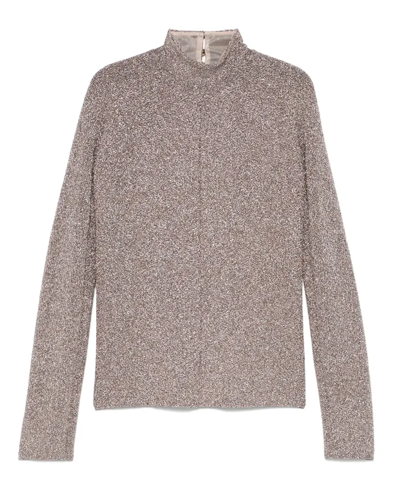 forte_forte Oberteil im Metallic-Look - Rosa Rosa