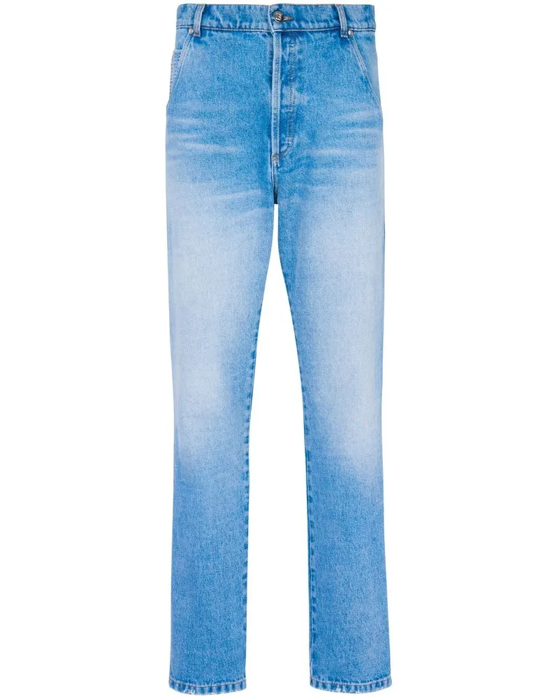 Balmain Tief sitzende Slim-Fit-Jeans - Blau Blau