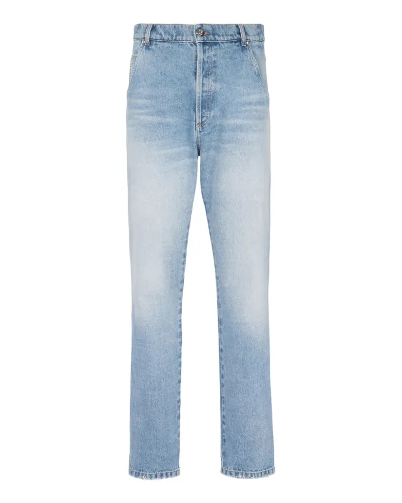 Balmain Tief sitzende Slim-Fit-Jeans - Blau Blau