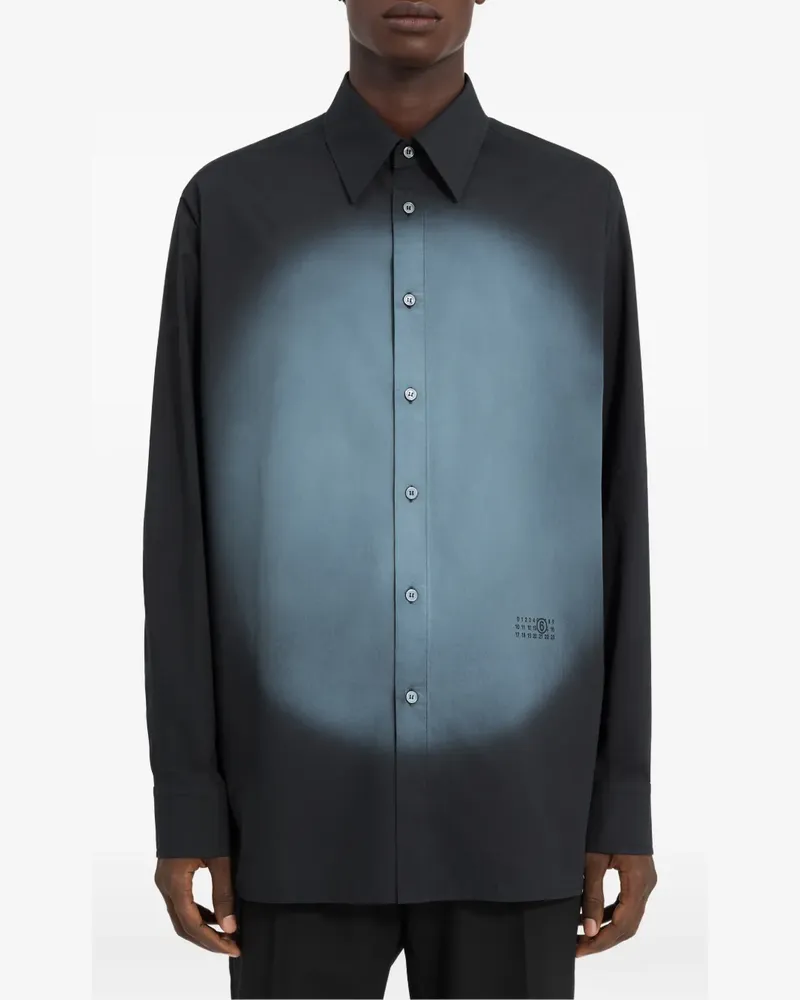 Maison Margiela T-Shirt mit Spray-Print - Schwarz Schwarz