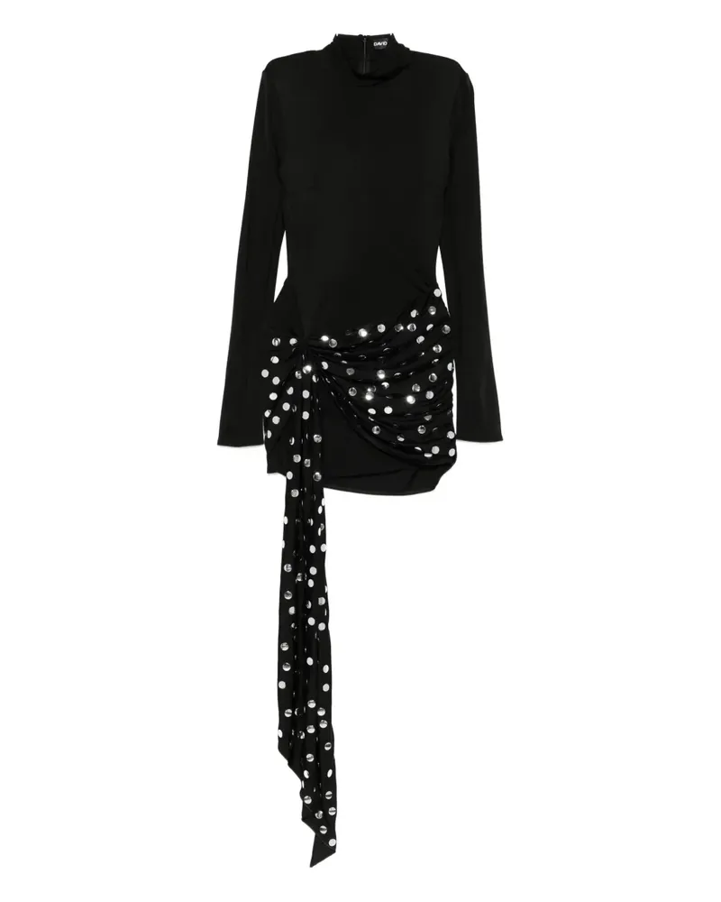 David Koma knot embellished dress - Schwarz Schwarz