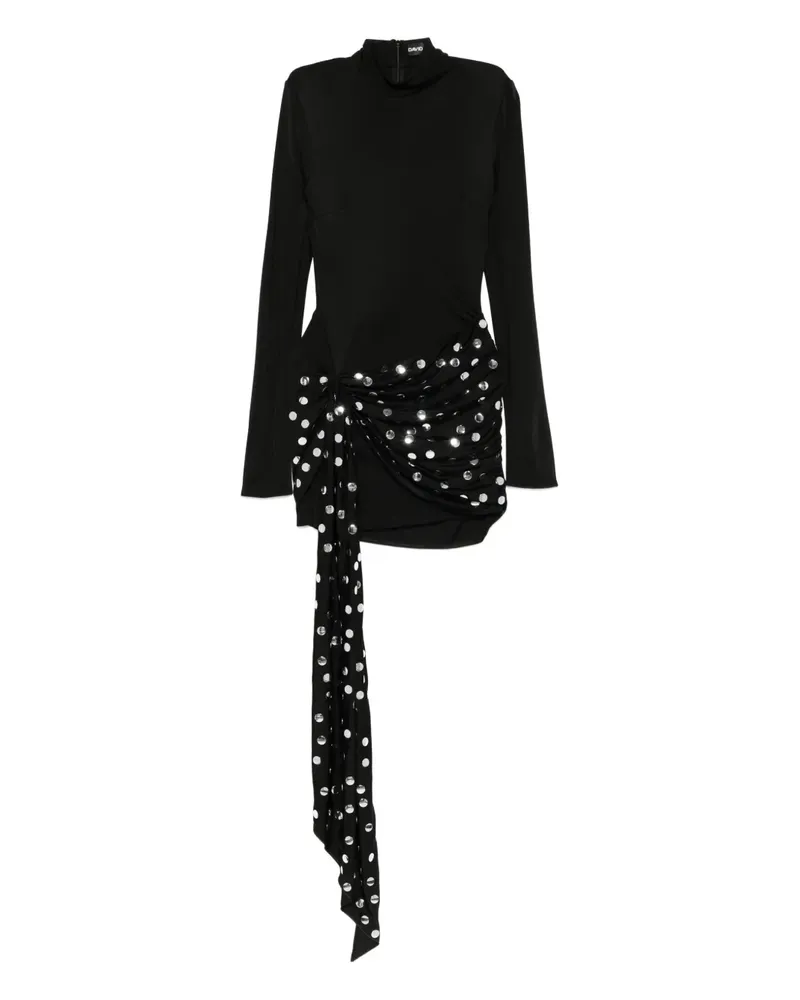 David Koma Kleid mit Knotendetail - Schwarz Schwarz