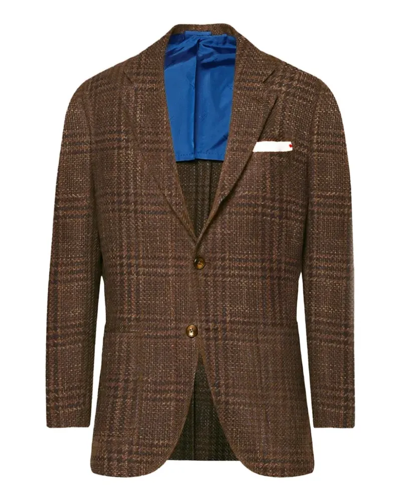 Kiton Kariertes Sakko - Braun Braun
