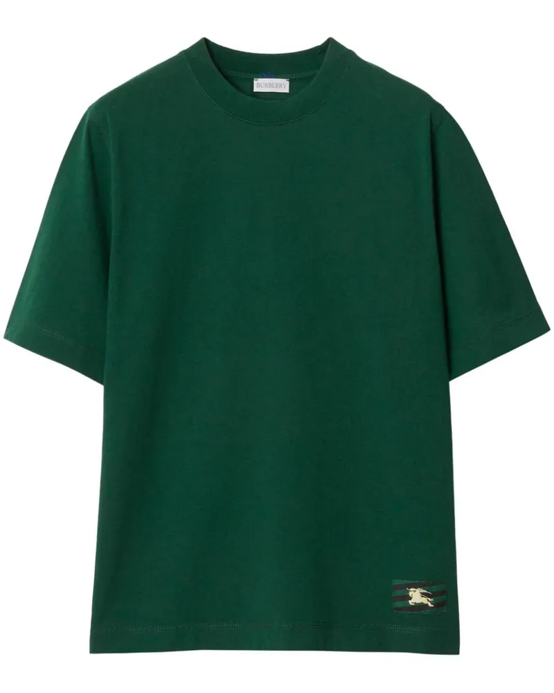 Burberry T-Shirt mit Ritteremblem - Grün Grün