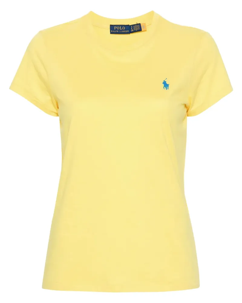 Ralph Lauren T-Shirt mit Polo Pony-Stickerei - Gelb Gelb