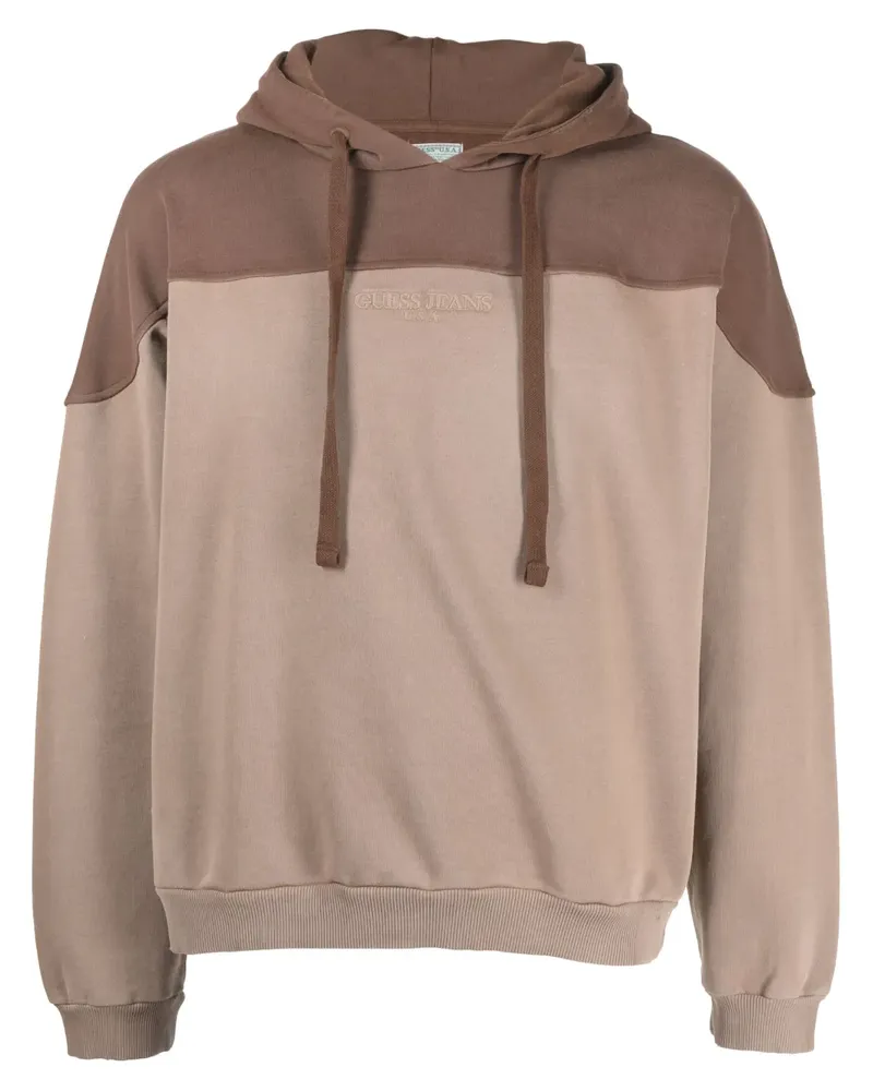Guess Hoodie mit Logo-Stickerei - Braun Braun