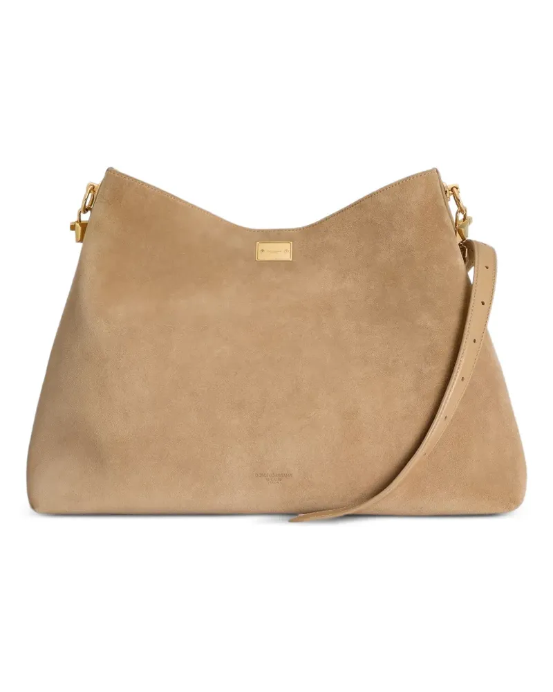 Dolce & Gabbana suede shoulder bag - Nude Nude