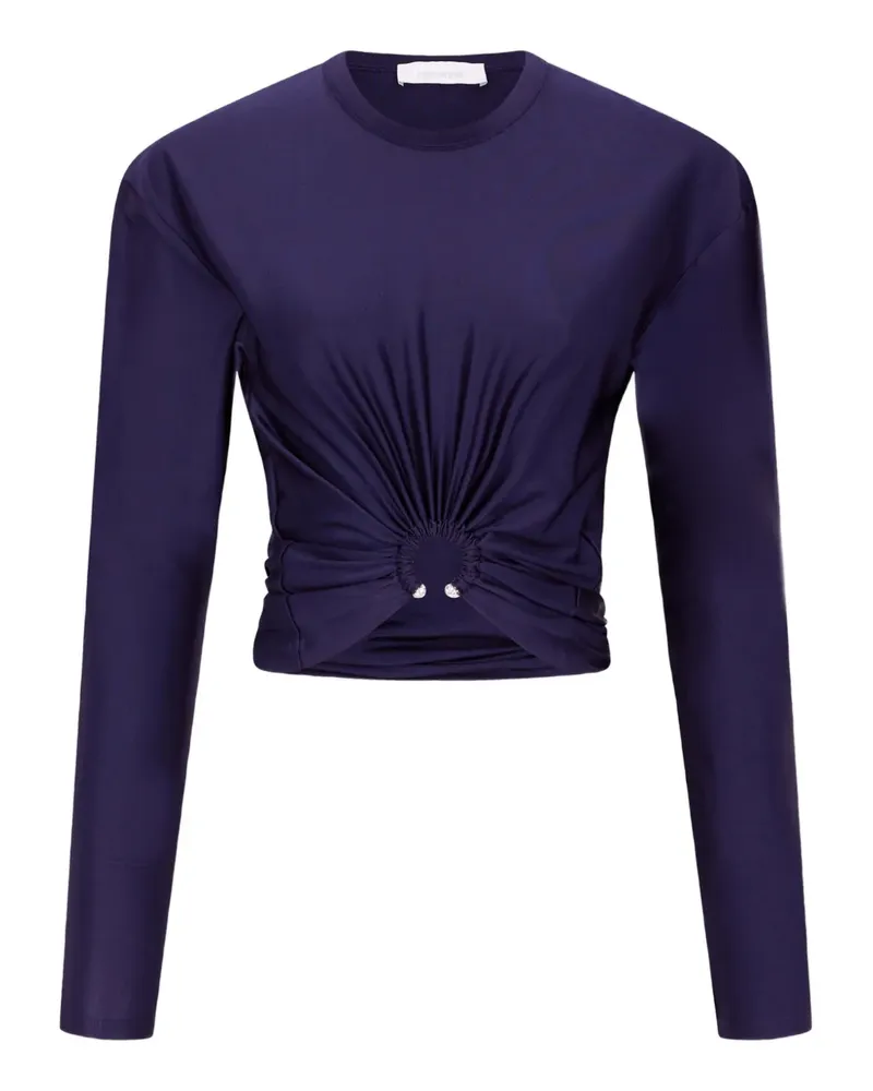 Paco Rabanne Langarmshirt mit Piercing-Detail - Blau Blau