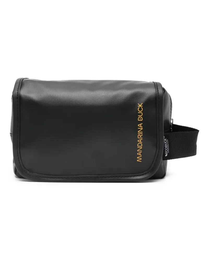 Mandarina Duck Reisetasche mit Logo-Detail - Schwarz Schwarz