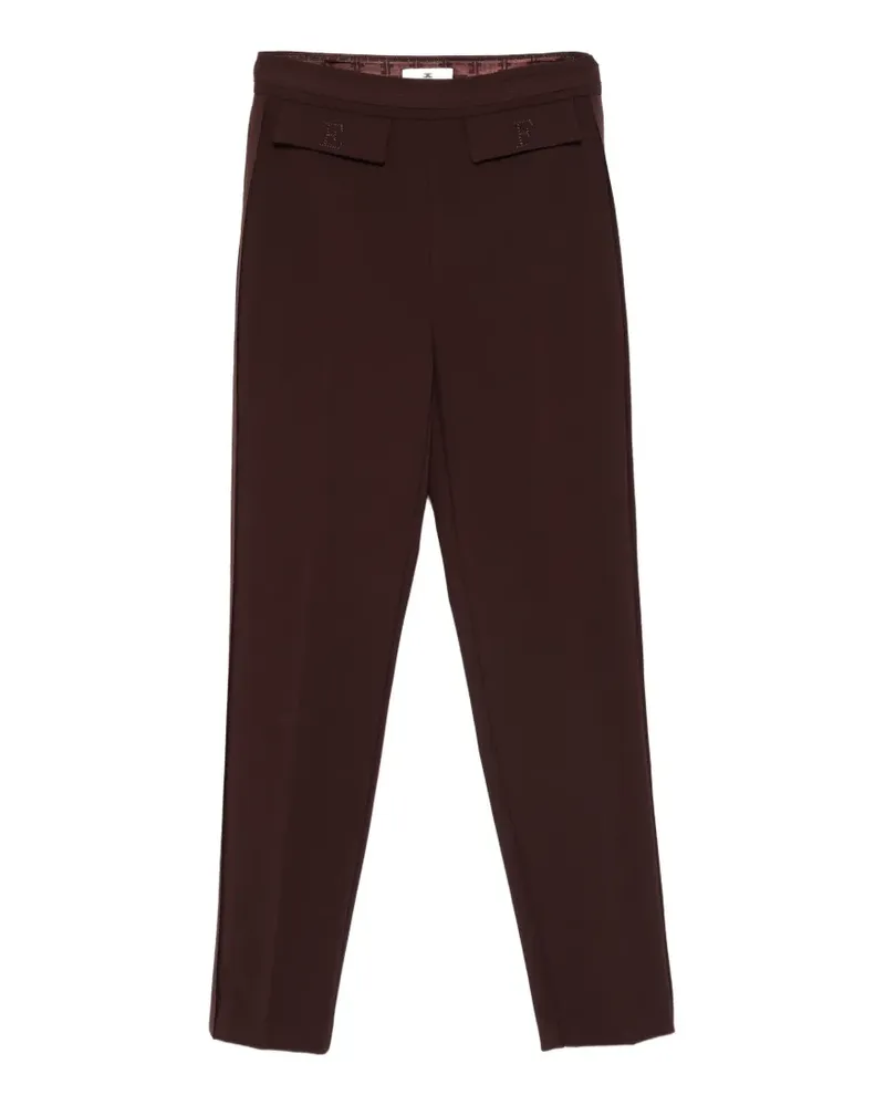 Elisabetta Franchi press-crease trousers - Braun Braun