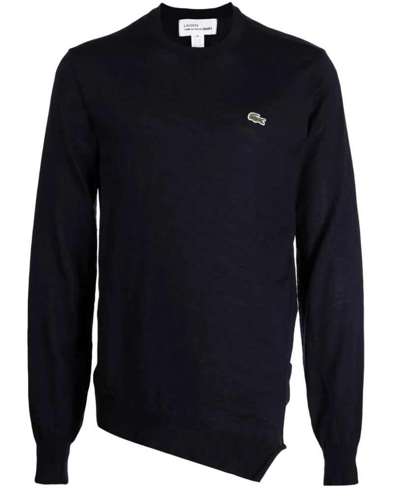 Comme des Garçons Pullover mit Logo-Patch Blue