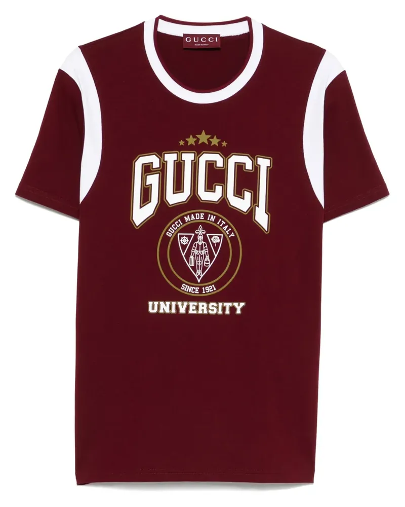 Gucci T-Shirt mit Logo-Print - Rot Rot