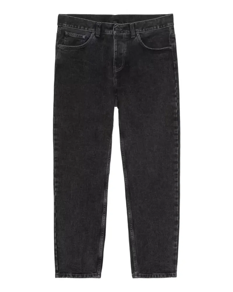 Carhartt WIP Newel logo-patch stone-washed jeans - Schwarz Schwarz