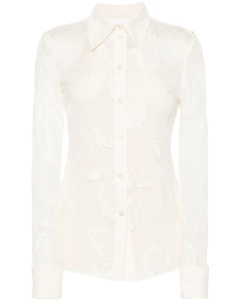 SPORTMAX Hemd aus Blumenspitze - Nude Nude