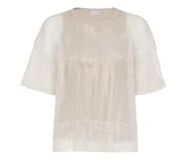 Brunello Cucinelli T-Shirt im Layering-Look Nude