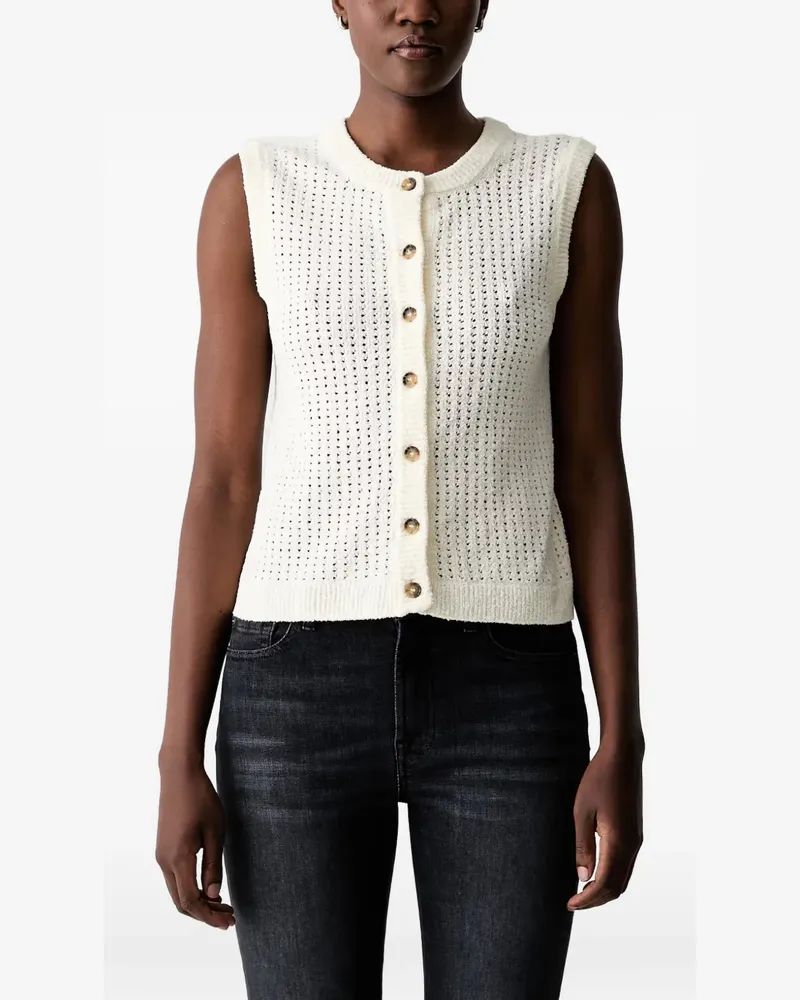 Marc O'Polo pointelle-knit button-up cardigan - Nude Nude