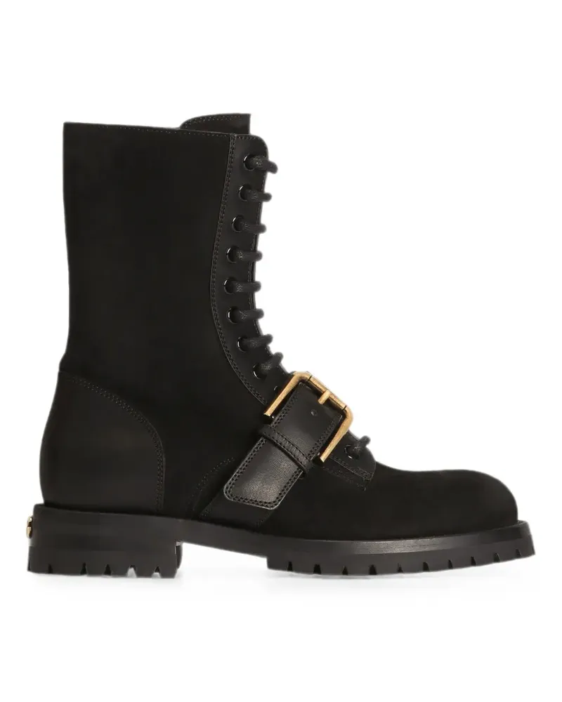 Dolce & Gabbana Stiefeletten aus Wildleder - Schwarz Schwarz